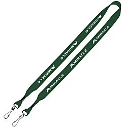 Knit Cotton Lanyard - 3/4" - 2 Swivel Hooks