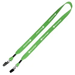 Knit Cotton Lanyard - 3/4" - 2 Bulldog Clips