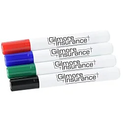 Broad Line Dry Erase Marker - Chisel Tip - Assorted - 4pk