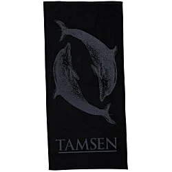 Tone on Tone Stock Art Towel - Dolphin Dance