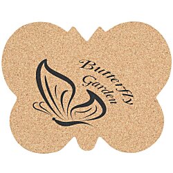 Large Cork Coaster - Butterfly