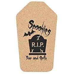 Large Cork Coaster - Coffin