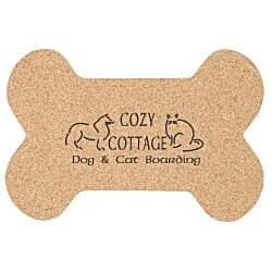 Large Cork Coaster - Bone