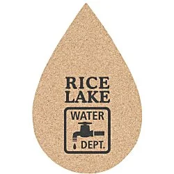 Large Cork Coaster - Droplet