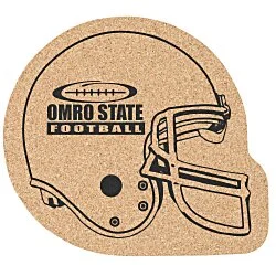 Large Cork Coaster - Football Helmet