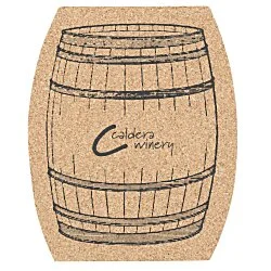 Large Cork Coaster - Barrel