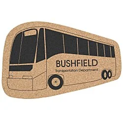 Large Cork Coaster - Bus