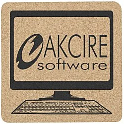 Large Cork Coaster - Square Computer