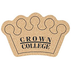Large Cork Coaster - Crown