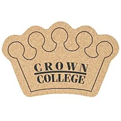 Large Cork Coaster - Crown