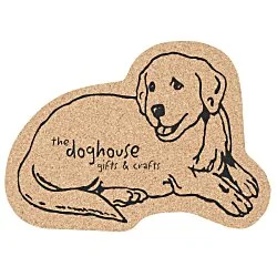 Large Cork Coaster - Dog