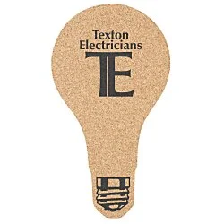 Large Cork Coaster - Light Bulb