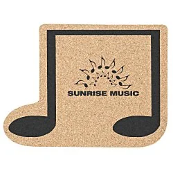 Large Cork Coaster - Music Note