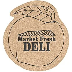 Large Cork Coaster - Peach