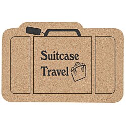 Large Cork Coaster - Suitcase
