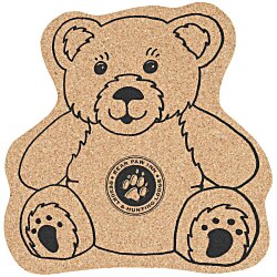 Large Cork Coaster - Teddy Bear