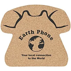 Large Cork Coaster - Telephone
