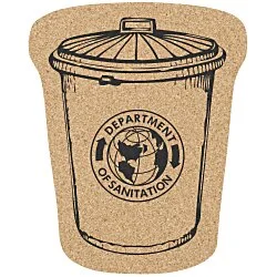 Large Cork Coaster - Trash Can