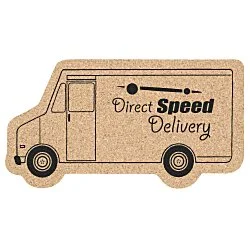Large Cork Coaster - Truck