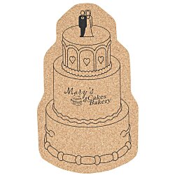 Large Cork Coaster - Wedding Cake