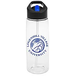 Clear Impact Flair Bottle with Two-Tone Flip Straw Lid - 26 oz.