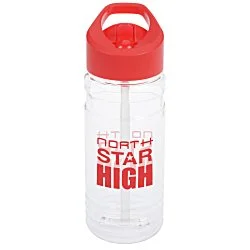 Clear Impact Line Up Bottle with Flip Straw Lid - 20 oz.