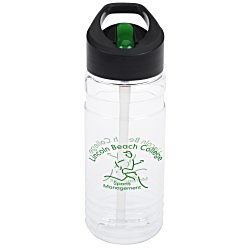 Clear Impact Line Up Bottle with Two-Tone Flip Straw Lid - 20 oz.