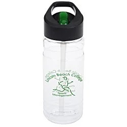 Clear Impact Line Up Bottle with Two-Tone Flip Straw Lid - 20 oz.