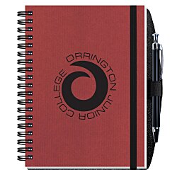 Corded Paperboard Journal with Pen - 7" x 5" - 50 sheet
