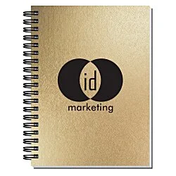 Elite Metallic Paperboard Journal with Pen - 7" x 5" - 50 sheet