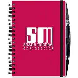 Polypro Journal with Pen - 10" x 7" - 100 sheet - Translucent