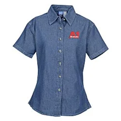 Utility Short Sleeve Denim Shirt - Ladies'