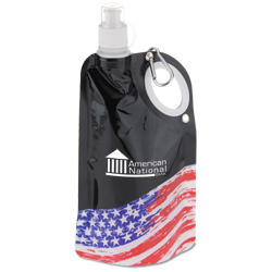 American Flag PE Collapsible Bottle - 24 oz.  Main Image