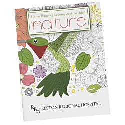 Stress Relieving Adult Coloring Book - Nature