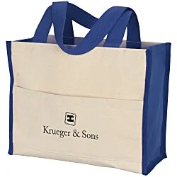 Cotton Gusset 14 oz. Accent Box Tote - 24 hr