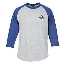 Colorblock 3/4 Sleeve Cotton Baseball T-Shirt