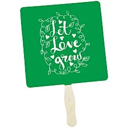 Kraft Back Hand Fan - 8" Square