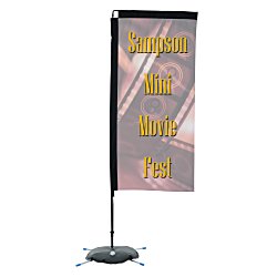 Indoor Rectangular Sail Sign - 7' - One Sided