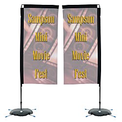 Indoor Rectangular Sail Sign - 7' - Two Sided