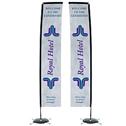 Indoor Rectangular Sail Sign - 14-1/2' - Two Sided