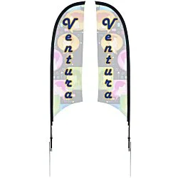 Outdoor Razor Sail Sign - 7' - Two Sided