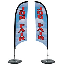 Indoor Razor Sail Sign - 7' - Two Sided