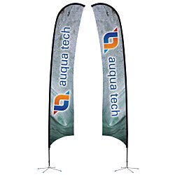 Indoor Razor Sail Sign - 17' - Two Sided