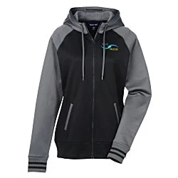 Performance Colorblock Full-Zip Hooded Sweatshirt - Ladies'