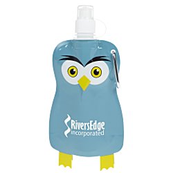 Paws and Claws Foldable Bottle - 12 oz. - Owl