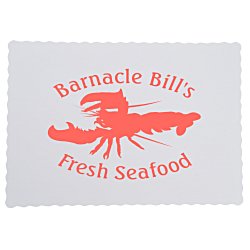 Paper Placemat - White - Scallop