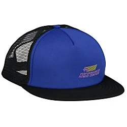 Flat Bill Foam Mesh-Back Cap