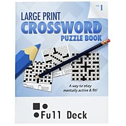 Large Print Crossword Puzzle Book & Pencil - Volume 1