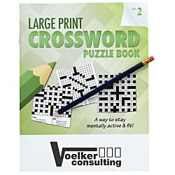 Large Print Crossword Puzzle Book & Pencil - Volume 2