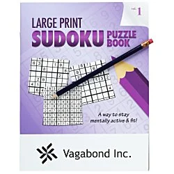 Large Print Sudoku Puzzle Book & Pencil - Volume 1